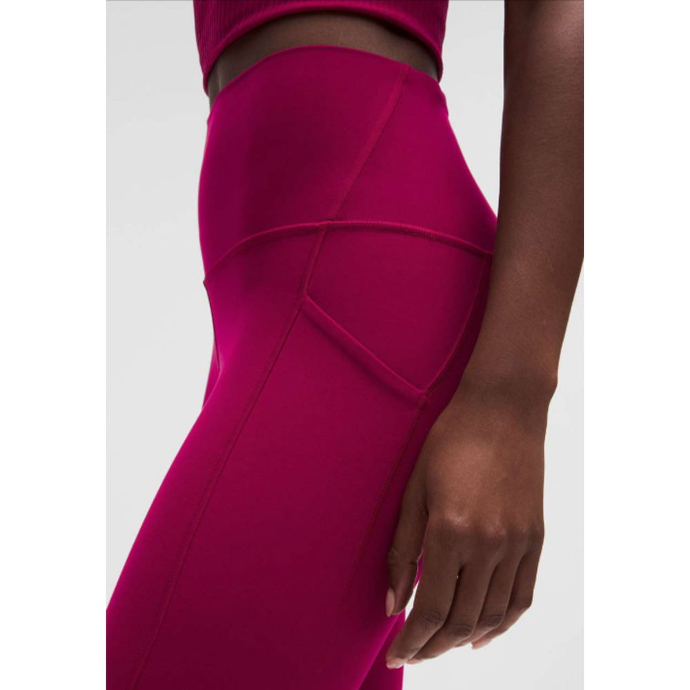 Lululemon Align High Rise Pant with Pockets 25" Pockets Berry Rumble Size 8 - Picture 3 of 8